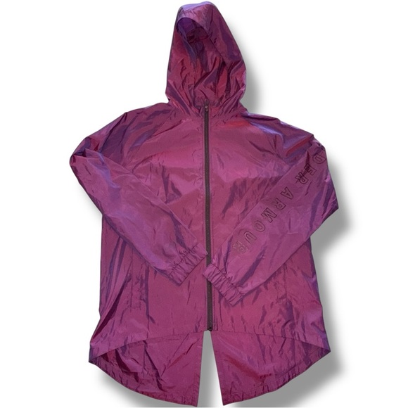 UNDER ARMOUR Women's Storm Iridescent Woven Graphic Warm-up Top - M Purple - Picture 5 of 16